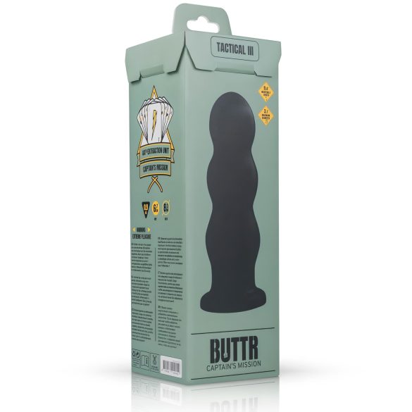 BUTTR Tactical III - dildo z przyssawką - czarny
