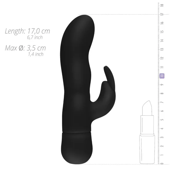 Easytoys Mad Rabbit - wibrator króliczek z ramieniem na łechtaczkę - czarny