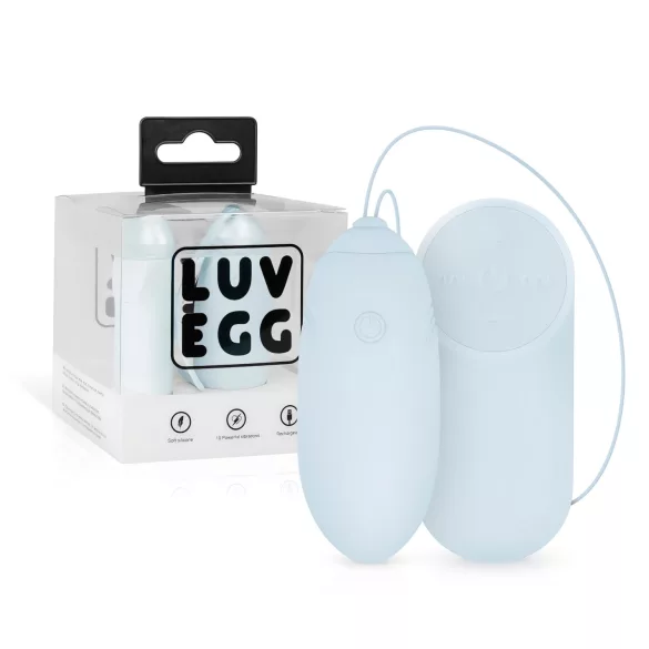 LUV EGG - wibrujące jajko - bezprzewodowe, akumulatorowe - niebieskie