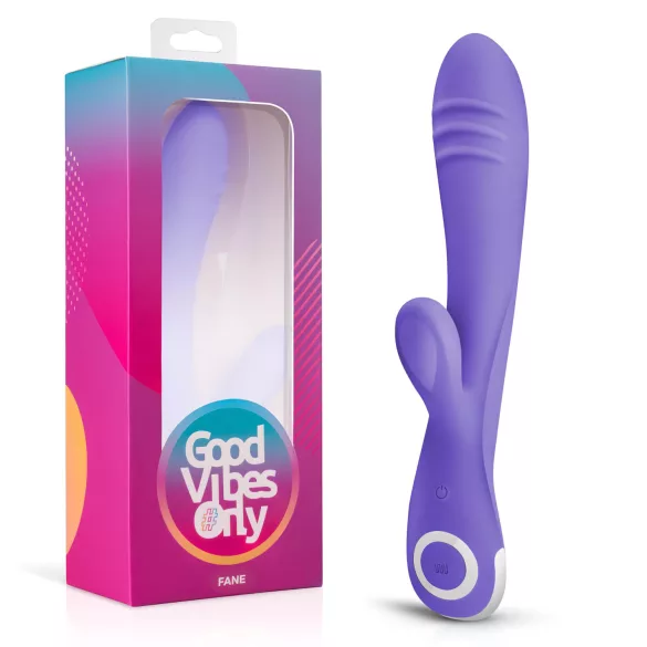 Good Vibes Only Fane Rabbit - wibrator króliczek z wypustką - silikon fioletowy