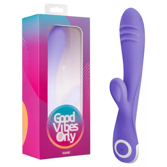 Good Vibes Only Fane Rabbit - wibrator króliczek z wypustką - silikon fioletowy