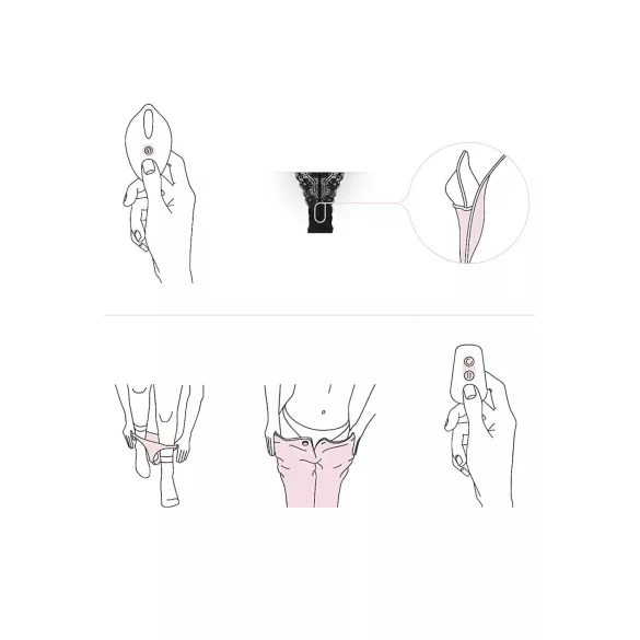 Pantyrebel - majtki wibracyjne z koronką - ładowane, sterowanie radiowe