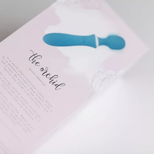 Bloom Orchid Wand - masażer wibracyjny z akumulatorem - turkusowy