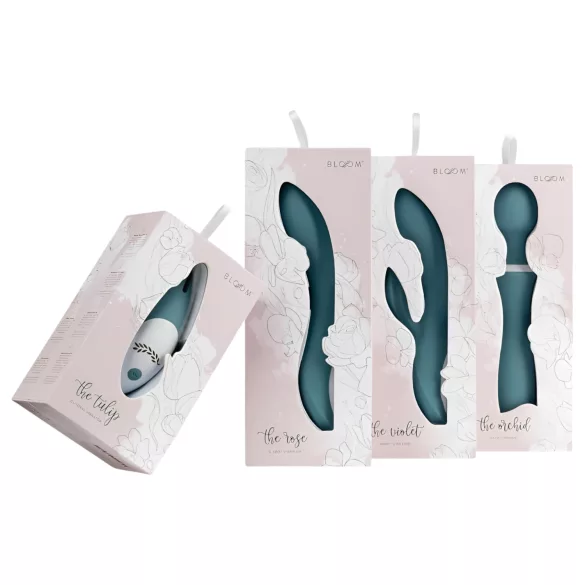 Bloom Orchid Wand - masażer wibracyjny z akumulatorem - turkusowy