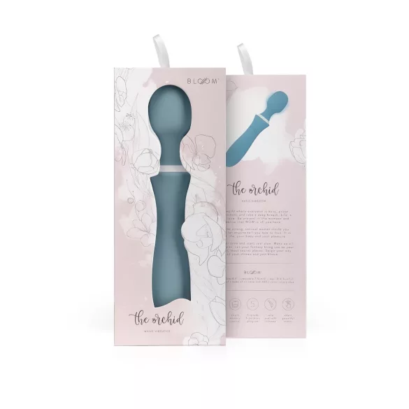 Bloom Orchid Wand - masażer wibracyjny z akumulatorem - turkusowy