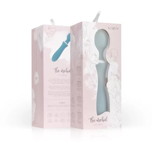 Bloom Orchid Wand - masażer wibracyjny z akumulatorem - turkusowy