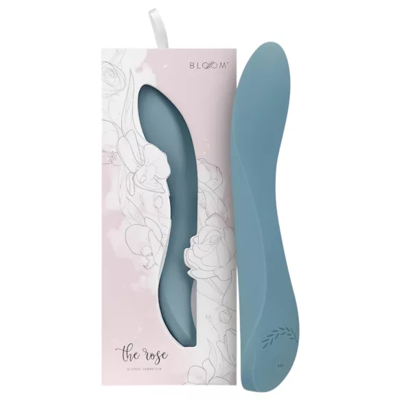 Bloom Rose - wibratora do punktu G - silikonowy - ładowany USB - turkusowy