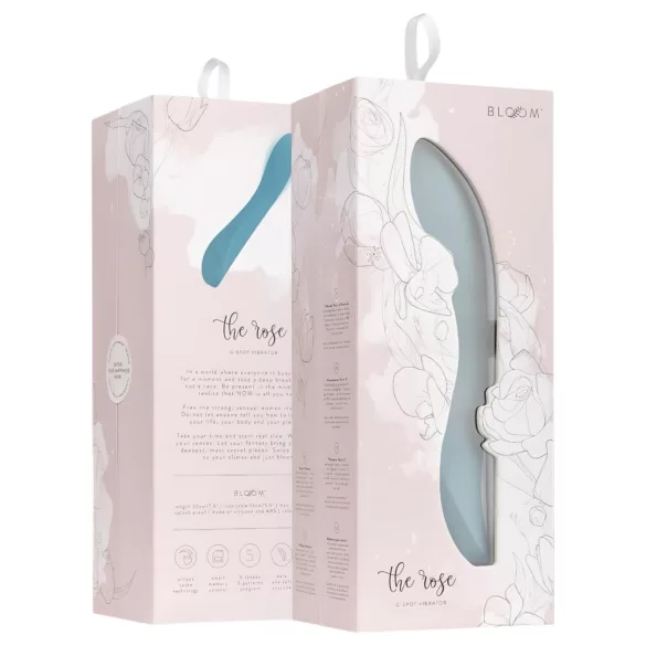 Bloom Rose - wibratora do punktu G - silikonowy - ładowany USB - turkusowy
