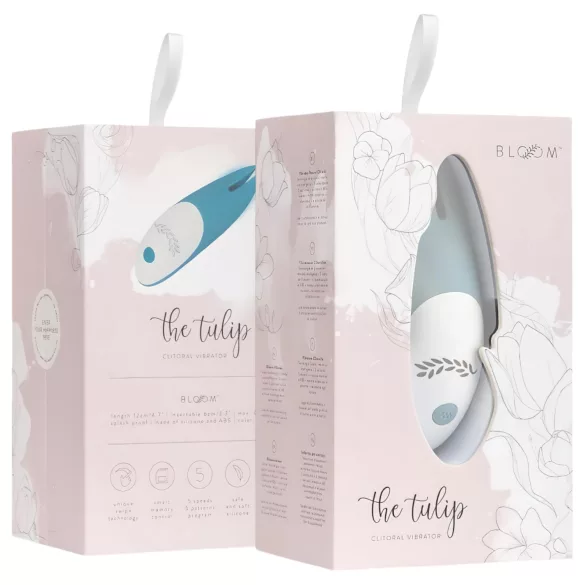 Bloom Tulip - wibrator łechtaczkowy silikonowy ładowany USB turkusowy
