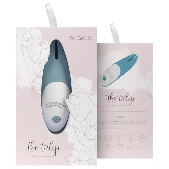 Bloom Tulip - wibrator łechtaczkowy silikonowy ładowany USB turkusowy