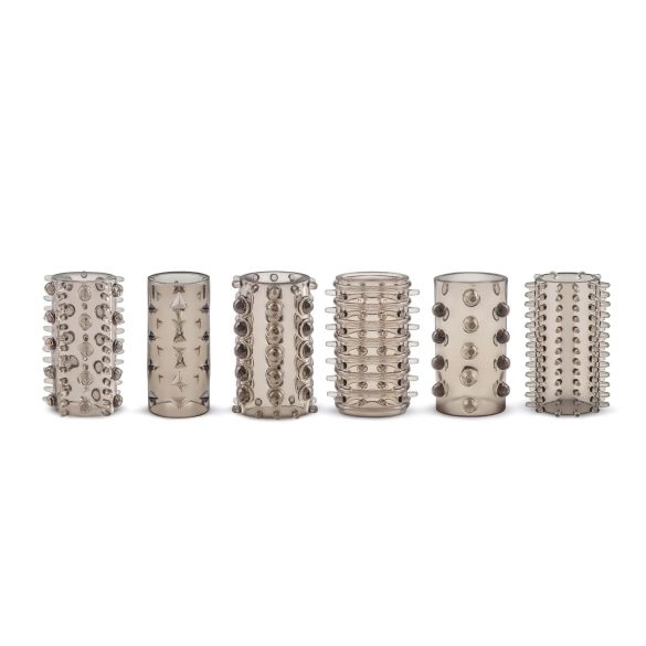 Easytoys - nakładki na penisa - zestaw 6 sztuk - szare