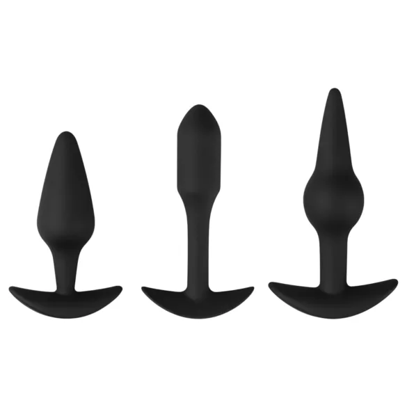 EasyToys Pleasure kit - zróżnicowany zestaw korków analnych (czarny)