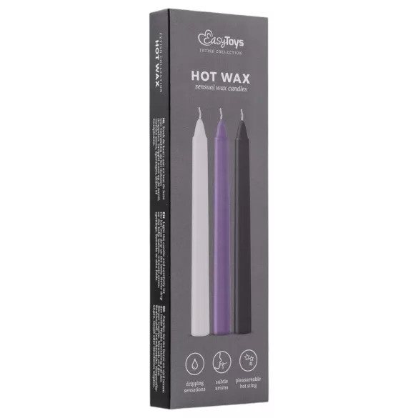 Sensual Hot Wax - świeca do masażu BDSM - zestaw 3 sztuki