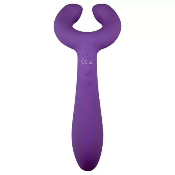 Easytoys - wibrujący stymulator dla par - wodoodporny, akumulatorowy, fioletowy