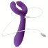 Easytoys - wibrujący stymulator dla par - wodoodporny, akumulatorowy, fioletowy
