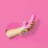 PMV20 - wibrator rotacyjny z ramieniem na łechtaczkę - silikon różowy