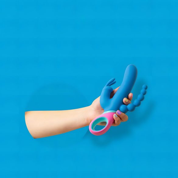 PMV20 Vice Double - wibrator rotacyjny trójramienny - silikon niebieski