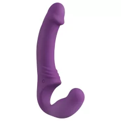   Easytoys - wibrujący strap-on bez pasa - silikonowy, fioletowy, ładowany USB