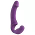 Easytoys - wibrujący strap-on bez pasa - silikonowy, fioletowy, ładowany USB