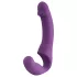 Easytoys - wibrujący strap-on bez pasa - silikonowy, fioletowy, ładowany USB