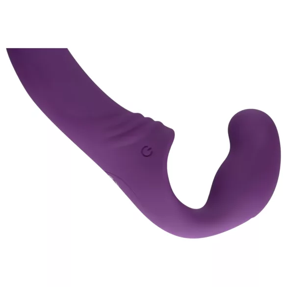 Easytoys - wibrujący strap-on bez pasa - silikonowy, fioletowy, ładowany USB