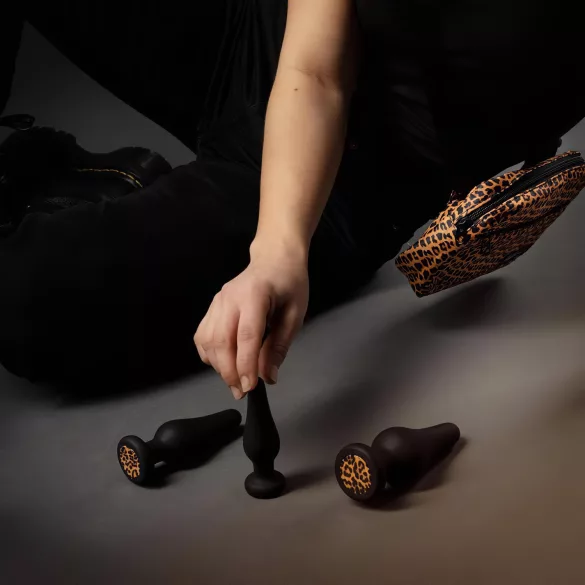 Panthra Kesia - zestaw silikonowych korków analnych 3 sztuki - czarny