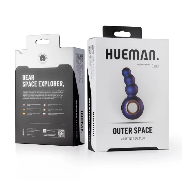Hueman Outer Space - wibrujący korek analny z perełkami
