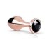 Rosy Gold Korek Analny z Czarnym Kamieniem (rosegold)