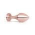 Rosy Gold Korek Analny z Czarnym Kamieniem (rosegold)