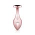 Rosy Gold Korek Analny z Czarnym Kamieniem (rosegold)
