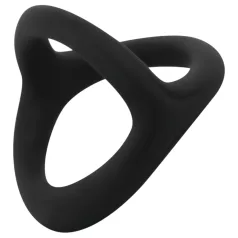   Easytoys Desire Ring - pierścień na penisa i jądra - elastyczny - czarny