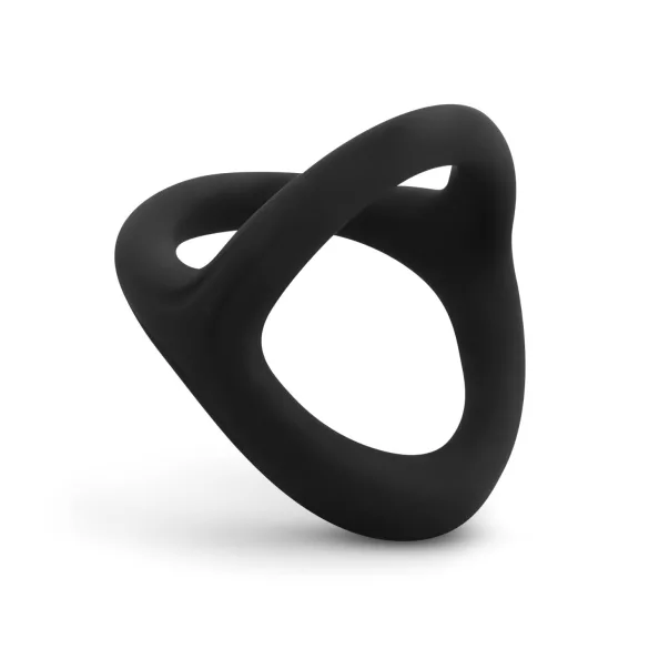Easytoys Desire Ring - pierścień na penisa i jądra - elastyczny - czarny