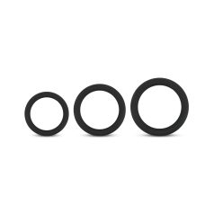   Easytoys - zestaw pierścieni erekcyjnych - 3 sztuki - czarne