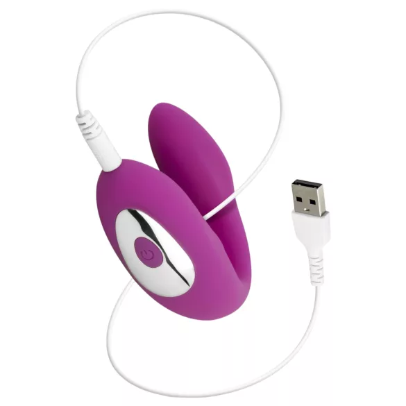 Easytoys - wibrujący stymulator dla par - wodoodporny, z pilotem - różowy