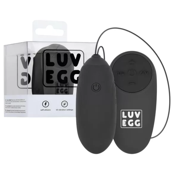 LUV EGG - wibrujące jajko na pilota - akumulatorowe - czarne