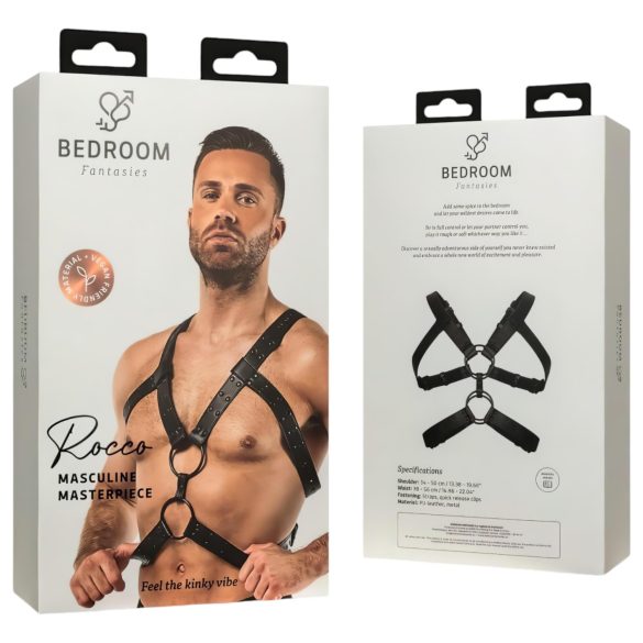 Bedroom Fantasies Rocco - top siateczkowy erotyczny - czarny - S-XL