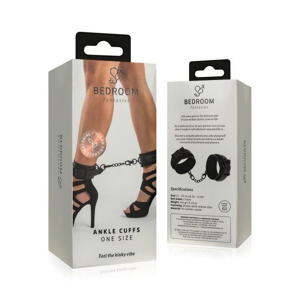 Bedroom Fantasies - kajdanki na kostki z łańcuchem - czarne