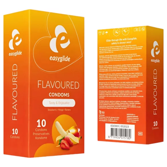 EasyGlide - prezerwatywy smakowe owocowe - 10 sztuk
