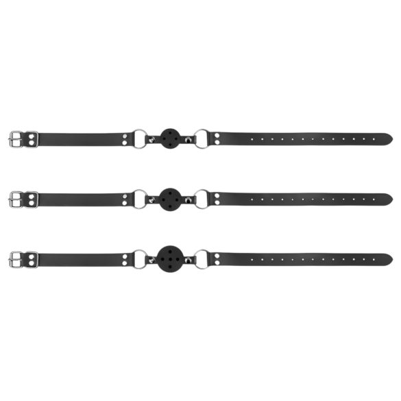 Bedroom Fantasies - zestaw knebli do ust - 3 sztuki - czarny