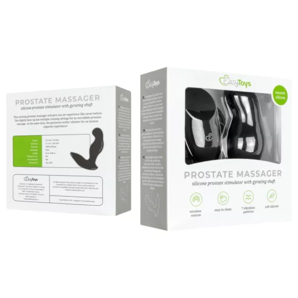 Easytoys Anal Collection - wibrujący korek analny z pilotem - czarny