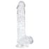 EasyToys - dilda z jądrami - 13,5 cm - przezroczysty