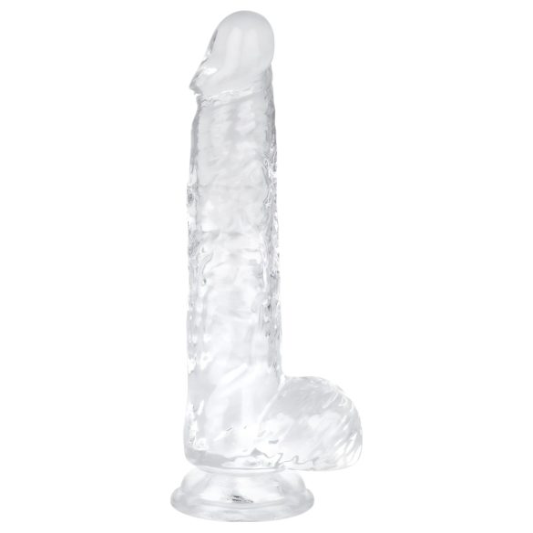 EasyToys - dilda z jądrami - 13,5 cm - przezroczysty