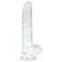 EasyToys - dilda z jądrami - 13,5 cm - przezroczysty