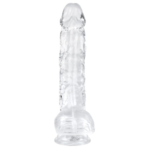 EasyToys - dilda z jądrami - 13,5 cm - przezroczysty