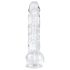 EasyToys - dilda z jądrami - 13,5 cm - przezroczysty