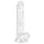 EasyToys - dildo z jądrami - 17 cm - przezroczysty