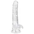 EasyToys - dildo z jądrami - 17 cm - przezroczysty