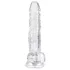 EasyToys - dildo z jądrami - 17 cm - przezroczysty