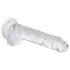 EasyToys - dildo z jądrami - 17 cm - przezroczysty