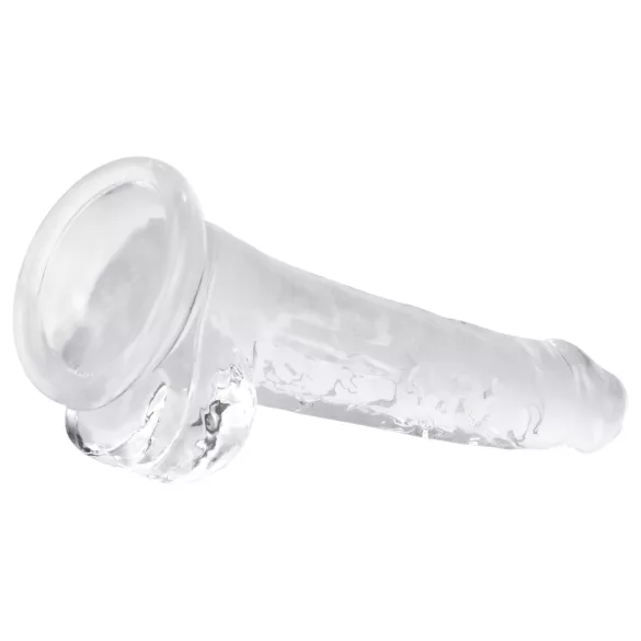 EasyToys - dildo z jądrami - 17 cm - przezroczysty